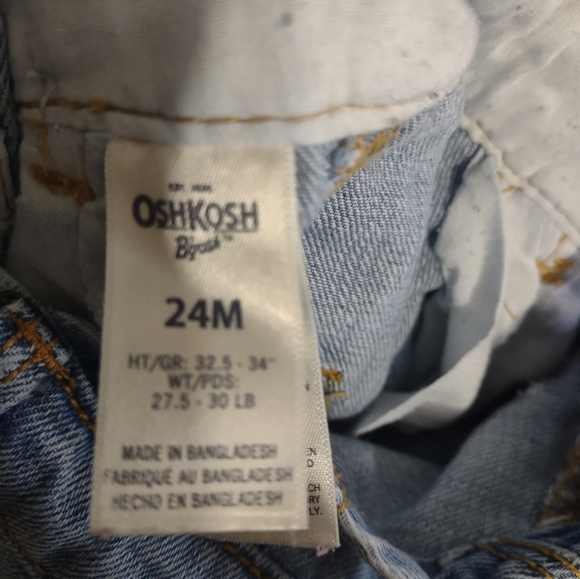 Oshkosh Vestbak Girls Denim Overalls 24 months - Picture 5 of 5